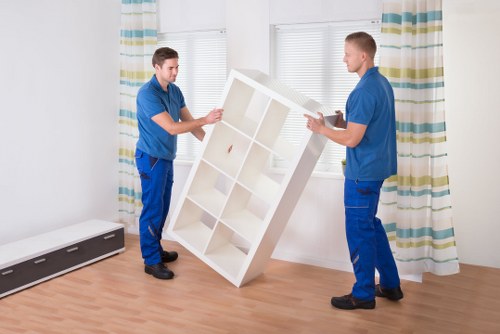 Professional movers loading furniture during a Debeauvoirtown flat removal