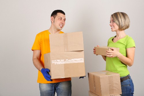 Clean storage unit with labeled boxes for students in Debeauvoirtown